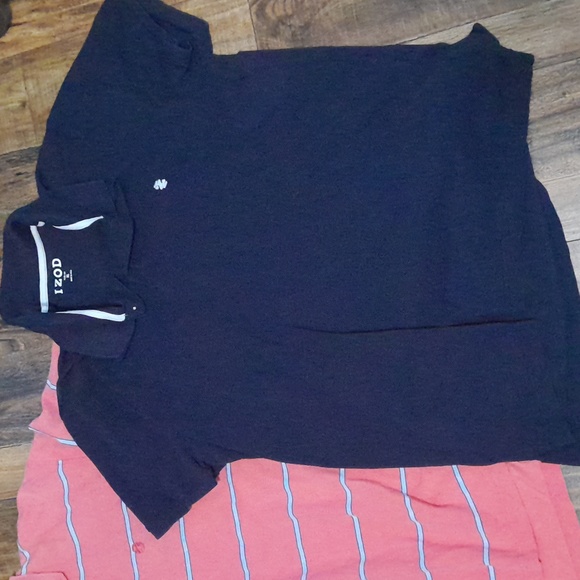IZOD Men's Polos Size XL Pink and Dark Blue - Picture 3 of 5